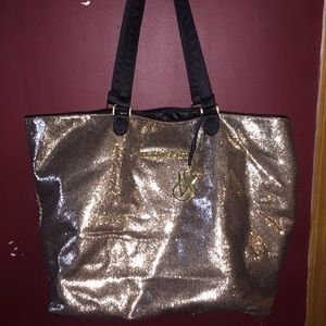 Victoria secret Large Gold tote