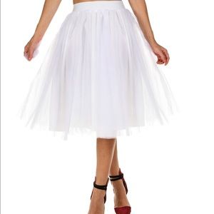 White tulle skirt