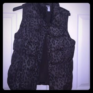Grey & Black leopard Vest
