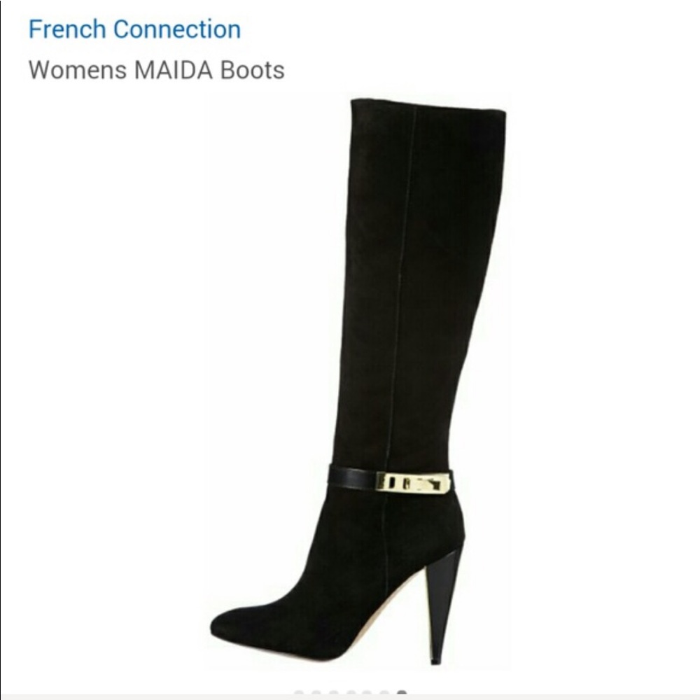 French Connection Maida Black suede boots