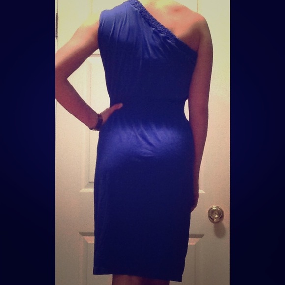 Royal Blue One Shoulder Dress