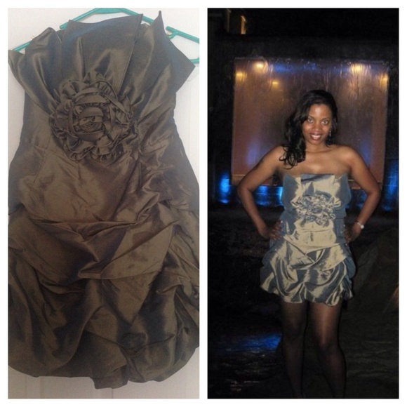 Iridescence super cute strapless dress.