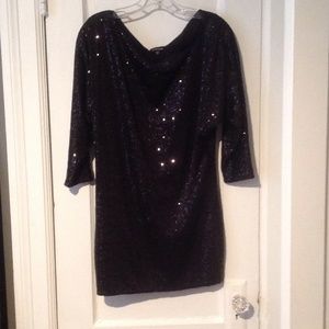 Black sequin Bebe mini dress