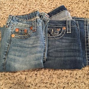 two pairs, size 26 TR jeans