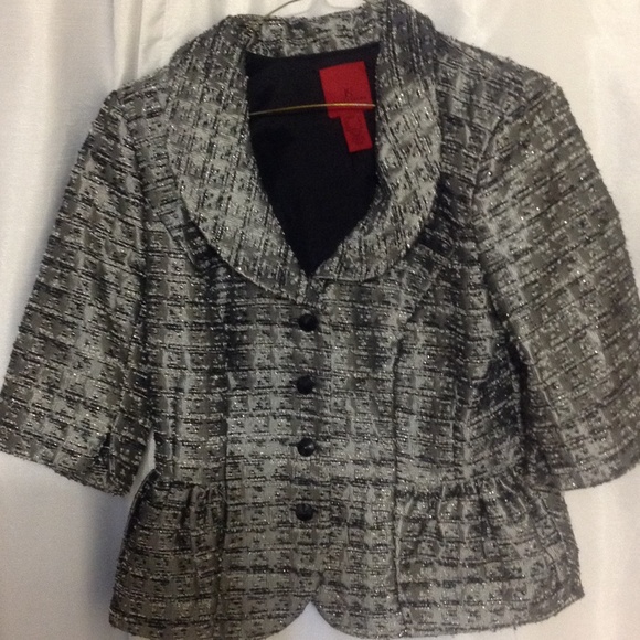 JS Collection Silver and Black Blazer