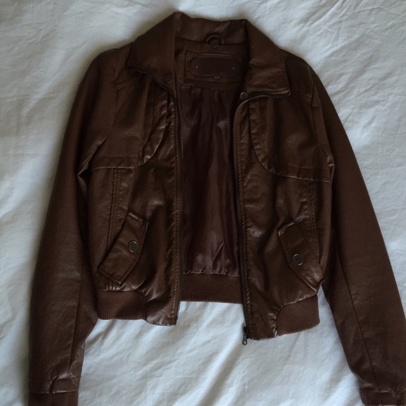 Brown Leather Jacket - Picture 1 of 4
