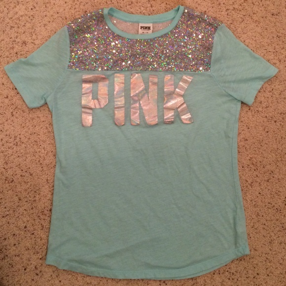 Blue sequin VS PINK top
