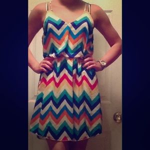 Cute Chevron Dress size small/medium