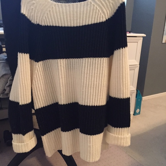 Striped knit sweater