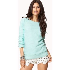 Mint green raglan sweater