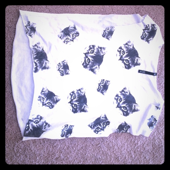 Black and white cat shirt