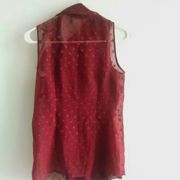 SOLD IN BUNDLE Banana Republic red  blouse - Picture 2 of 3