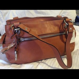 Tan fossil handbag
