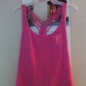 Pink Hollister Cross Back Tank
