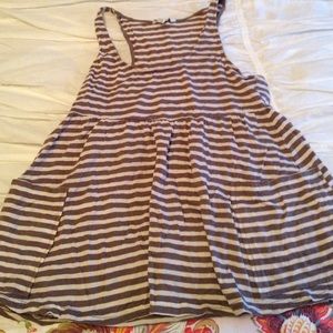 Razor back striped tank top