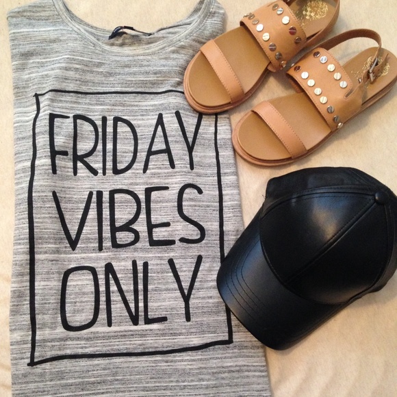 Tops - "Friday Vibes Only" Tee
