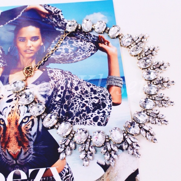 Glam Crystal Statement Necklace - Picture 2 of 4