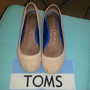 TOMS Isabel burlap ballet flats
