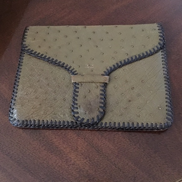 None Handbags - Vintage Ostrich Clutch!