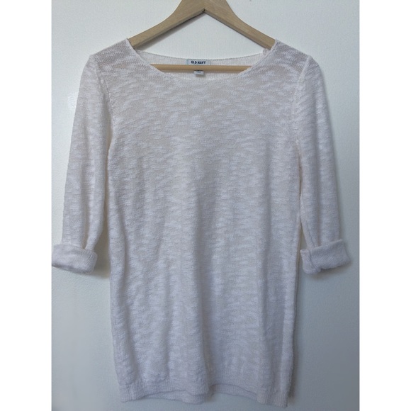 Creamy White Mid-Sleeve Sweater