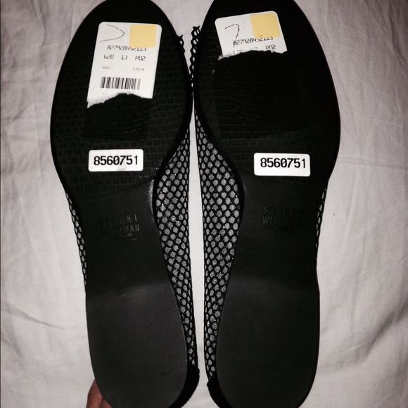 Nwt! Stuart Weitzman" Meshbow Black Ballet Flats! - Picture 2 of 4