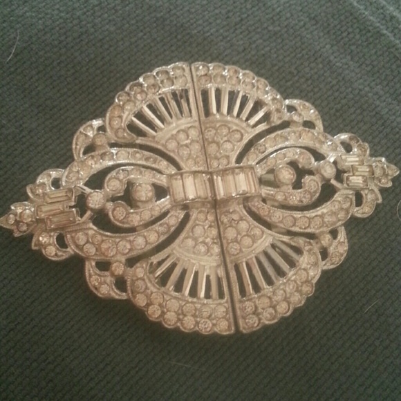 Vintage crystal belt buckle