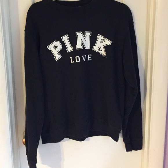 PINK Victoria's Secret Sweaters - VS PINK black sweatshirt