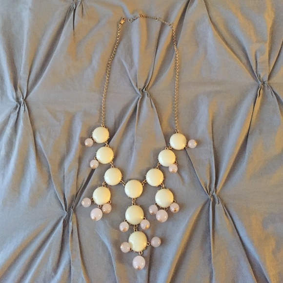 Cream and Pink Bauble Necklace