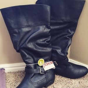 Black Extended Calf Boots!