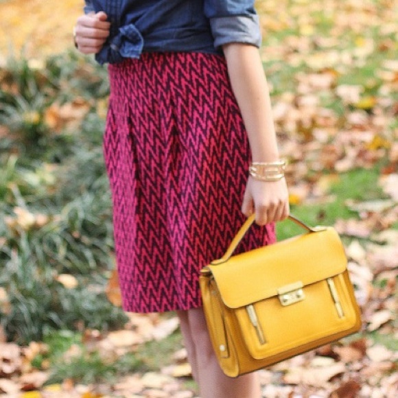 LOFT Skirts - FINAL MARKDOWN! Red & Cranberry Chevron Skirt LOFT Skirts - FINAL MARKDOWN! Red & Cranberry Chevron Skirt