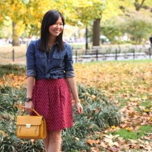 LOFT Skirts - FINAL MARKDOWN! Red & Cranberry Chevron Skirt LOFT Skirts - FINAL MARKDOWN! Red & Cranberry Chevron Skirt