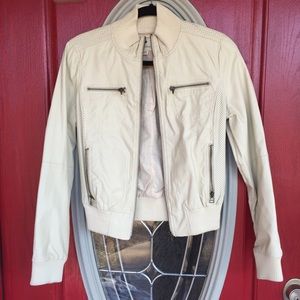 White leather jacket