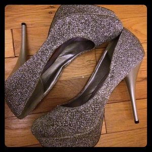 Sparkly Silver Heels