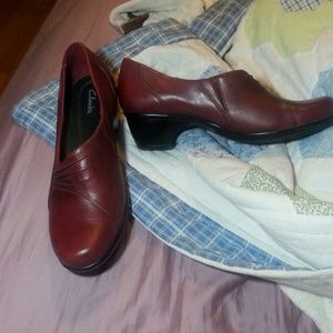 Maroon colored Clark's