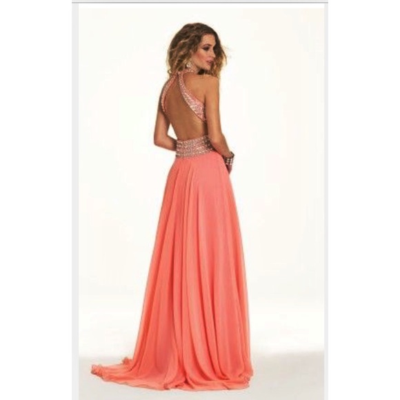 Chiffon Deep V Prom Dress