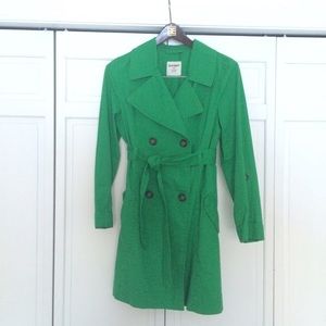 Green trench coat