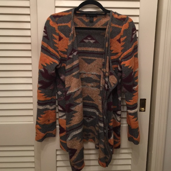 INC aztec cardigan