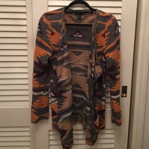 INC aztec cardigan