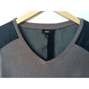 Brown Faux Leather Shoulder