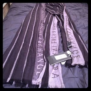 Armani exchange scarf grey and light grey