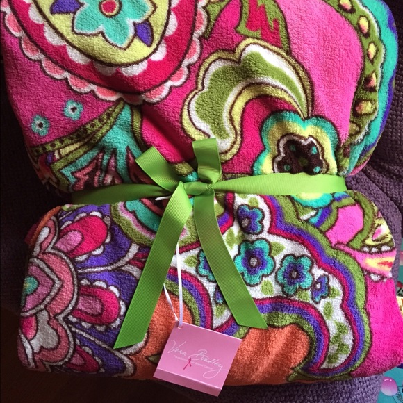 Vera Bradley paisley throw blanket.