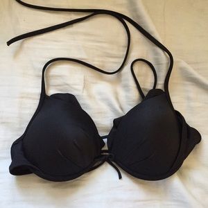black VS push-up bikini top