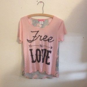 Adorable "free in love" hi low top