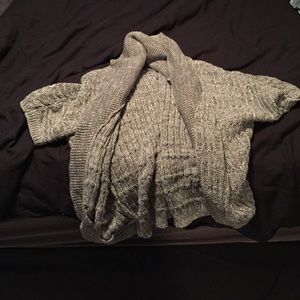 Grey cardigan sweater