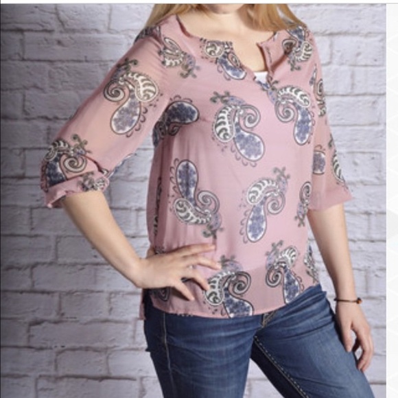 Paisley chiffon top - Picture 1 of 1