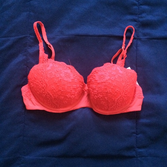Gilly Hicks Red Lace Push Up Balconette Bra