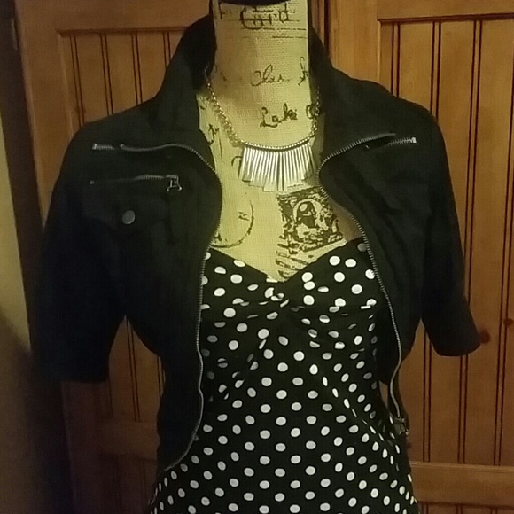 Black crop jacket