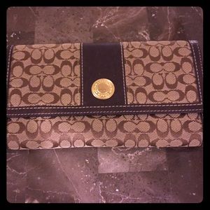Authentic Coach trifold wallet