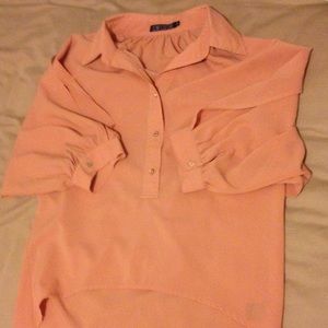 Love Culture hi-lo open sleeve button down blouse