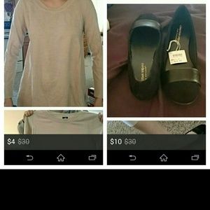 H&M sweater and payless new black flats